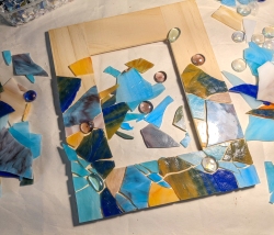 blue glass frame